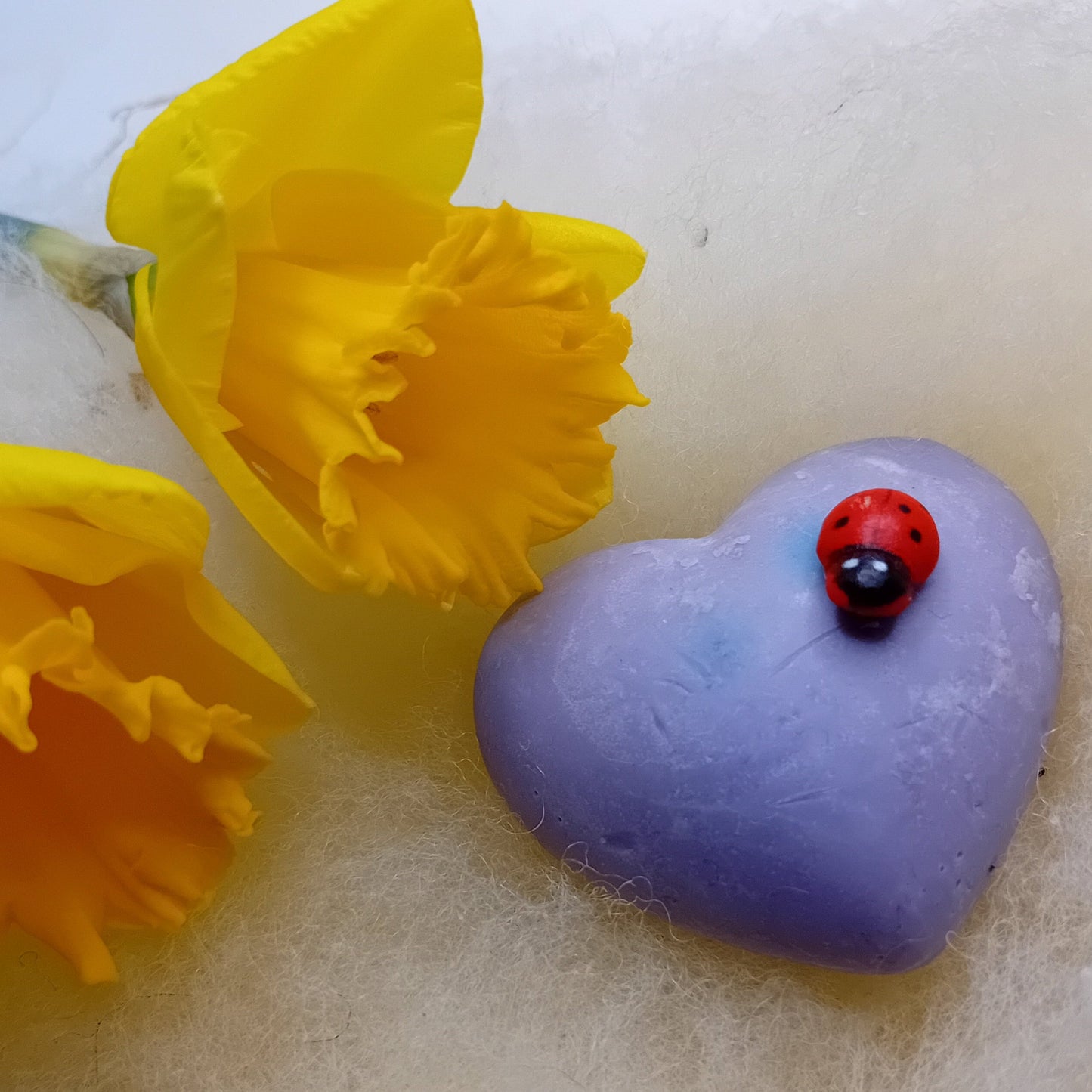 Gästeseife kleine Fliederseifenherzen Doppelpack a 30g